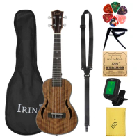 23 Inch Ukulele 4 Strings Hawaiian Guitar Walnut Body Mini Guitarra Ukulele With Bag Strings Tuner Capo Ukulele Guitar Parts
