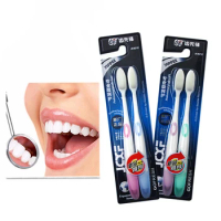 Color Random!! 2pcs/Lot Healthy Nano Toothbrush Soft Medium Brushes Oral Care Tongue Cleaner Teeth Cleaning Hygiene Dental