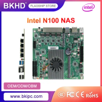 BKHD Intel Alder Lake N100 DDR5 NAS Motherboard ITX Home Processor 4*Intel I226 2.5G LAN M.2 Slot 6xSATA DP Support Xpenology