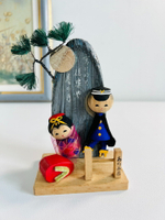 日本昭和 鄉土玩具 木雕木芥子雛人形木偶置物裝飾擺飾