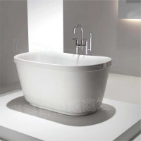 【聯德爾】精緻橢圓小型獨立式浴缸(小型浴缸/獨立式浴缸/110公分)