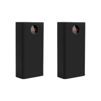 2X Portable Power Bank Protective Case 40000Mah Power Bank Silicone Case For Romoss Zeus Pea40 (Black)