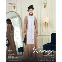 Nibras Gamis Kanaya Prive Dress Wanita Modern Elegan Premium Terbaru S MOCCA