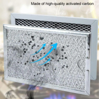 3Pcs Microwave Charcoal and Grease Filter Kit for GE JVM6175EK5ES JVM6172SK5SS