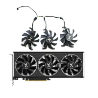 3-fan 4PIN RX6500XT OC GPU fan suitable for XFX AMD Radeon RX 6650XT OC V2 RX6600XT graphics card fan