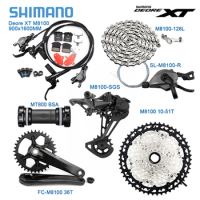 Shimano Deore XT M8100 12S Groupset M8100 MTB Brake 170mm 34T 36T 12 Speed Shifter Derailleur 126L Bicycle Chain BB MT800 MT500