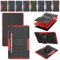 For Samsung Galaxy Tab S6 Lite 10.4 2020 SM-P610 P615 Dazzle Hybrid Kids Case Tab S6 Lite TPU &amp; PC With Bracket Tablet Cover