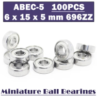 696ZZ Bearing ABEC-5 ( 100 PCS ) 6*15*5 mm Miniature Ball Bearings 619/6ZZ EMQ Z3V3