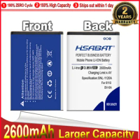 HSABAT 0 Cycle 2600mAh BV-6A Battery for Nokia Banana 2060 3060 5250 C5-03 8110 4G Mobile Phone Repl