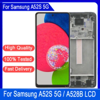 6.5" Super AMOLED A52s 5G Display For Samsung A52s 5G LCD Display Touch Screen Digitizer For Samsung A52s 5G A528M A528B/DS