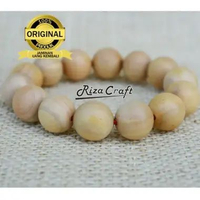 Gelang Kayu Cendana Kupang NTT Asli Super 16 mm Wangi Harum. Bersertifikat by Riza Craft