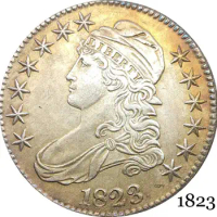 United States Of America Liberty Eagle 1823 50 Cents ½ Dollar Capped Bust Half Dollar Cupronickel Silver Plated Copy Coin