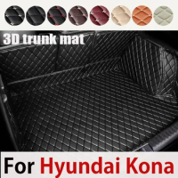 Car Trunk Mats For Hyundai Kona Kauai OS 2018~2022 Waterproof Tappetini Auto Accessories Interior