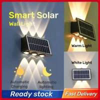 Solar Wall Light 4/6/8 LED Sensor Lampu Solar Outdoor Waterproof Lighting Bright/Dim Light Two Mode 