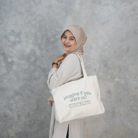 ToteBAG KANVAS AESTHETIC TERBARU KAINAY TB07 TERMURAH Canvas  Wanita Tote