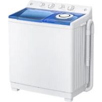 Portable Washing Machine, Twin Tub Washing Machine spinner Combo with 40lbs capacity, 24Lbs Washer and 16Lbs Spinner Dryer