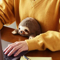Anak Patung Mainan Boneka, Postur Pal Sloth, Bunny, Hedgehog, Panda, Otter, Axolotl, Anak Kucing, Mo