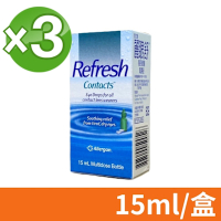 【愛力根】麗眼舒 Refresh 隱形眼鏡潤濕液 15ml/盒 3盒組