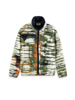 กางเกงแจ็คเก็ตผู้ชาย Tie-Dye Zip-Through Fleece สีHarmonica Tie Dye