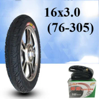 16 Inch Inflatable Wheel Tyre 16x3.0 (76-305) Inner Outer Tire for Electric Vehicle Parts