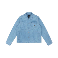【CONVERSE】Denim Chore Coat 女款 淺藍色 牛仔 襯衫 休閒 夾克 長袖 10027976-A01