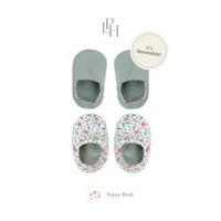 Little Palmerhaus - Sarung Kaki Bayi 2 Sisi (Reversible Booties 2.0) POPPY BLUSH