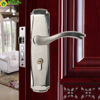 Simplicity Indoor lockset Handle lock Stainless steel Solid wood door Metal lock Never fade