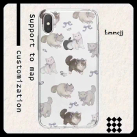 Lmmcjj Cute Cat Kitten Phone Case For Samsung Galaxy A13 A54 A52 S21 S22 Plus S23 Ultra Note 20 A12 A53 A33 Silicone Phone Cover