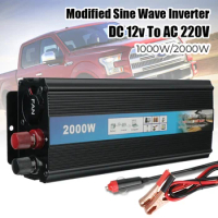 DC 12v To AC 220V 1000W 2000W Modified sine wave inverter Car Voltage Converter Power Inverter with USB Charger
