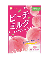 【江戶物語】 LION 獅王 水蜜桃牛奶風味糖 57g 白桃 桃子 果汁水果糖  硬糖 日本必買 日本原裝