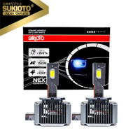 2PCS SUKIOTO GENUINE D1S LED Bulbs 6000K 110W High Low Beam D2S D4S Replacement LED Lights Super Bright D3S LED Conversion Kit
