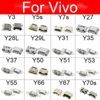 1PC USB Jack Port For Vivo Y3 Y5S Y7S Y27 Y28L Y29L Y31 Y35 Y37 Y50 Y51 Y53 Y55 Y66 Y67 Y70S Usb Jack Dock Socket Repair Parts
