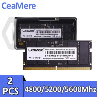 CeaMere DDR5 2 PCS notebook memory card 288pin RAM 8G,16G,32G memoriam 4800Mhz, 5200Mhz, 5600Mhz universal memory wholesale