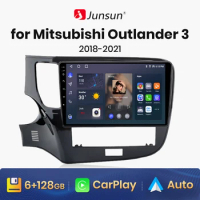 Junsun V1 AI Voice Wireless CarPlay Android Auto Radio for Mitsubishi Outlander 3 III GF0W GG0W 2018 - 2021 4G