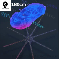 150cm 180cm 3D Fan Hologram Projector Wifi Led Sign Holographic Lamp Player Remote Advertise Display Hologram Projector Video
