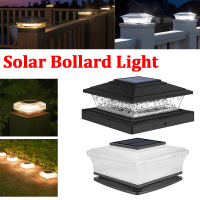 Solar Bollard Light Outdoor Gate Lamp Post Light IP65 Waterproof Garden Pathway Courtyard Decorative