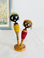 日本昭和 鄉土玩具 民蕓品木制木雕阿黑木芥子木偶人形置物擺飾