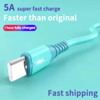 Type C Fast Charging 5A USB Cable USB C Cable for Huawei Data Cord Charger USB Type C Cable for Honor Xiaomi POCO X3 M3 1/2M
