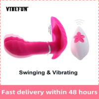 20 Modes 360° Rotation Wearable Vibrating Dildo Dual Motor Vibrator Wireless Remote Invisible Clit Panties Sex Toys For Women