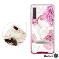 Corner4 Samsung A9 2018年版 四角防摔立架手機殼-薔薇