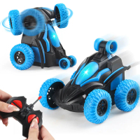 2.4G Remote Control Stunt Car Four-Way Wireless Remote Control 360 °   Rotating Off-Road Car for Boy