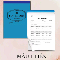 SỔ ĐƠN THUỐC (toa thuốc) loại 1 liên (100 tờ giấy trắng) 2 liên ( 50 hồng + 50 trắng)