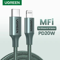 UGREEN MFi USB C to Lightning Cable PD20W Fast Charging for iPhone 14 13 12 Pro Max Data Cable for i