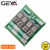 GEYA 2NG2R 4 Channel Relay Module 2NO 2NC Electronic DPDT Switch 12V 24V Relay Board
