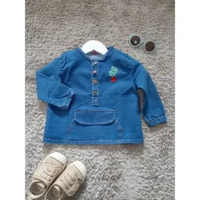 Jaket Demim Anak Rompi Jeans Streach anak Kindergarteen Baju Outer Vest Petualang Set Paud TK Unisex