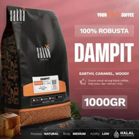 Kopi Fine Robusta Dampit 1Kg Malang Coffee Roast Beans Biji Bubuk Bubuk Kasar