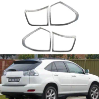 High-quality 4PCS ABS Chrome accessories plated Rear Light Lamp Cover Trim Tail Light Cover For Lexus XU30 RX330 RX350 2003-2008