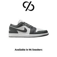 Sepatu Sneakers Pria Nike Air Jordan 1 Low Iron Grey Summit White (553558-044) ORIGINAL 45