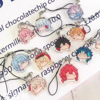 Dây treo điện thoại GENSHIN IMPACT FACE CHIBI game mica acrylic dây móc khóa ayato childe raiden yae