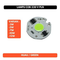 Lampu COB 220v 3w 5w 7w 10w 12w LED Hijau Green PLN AC 220V 220 Volt 10W